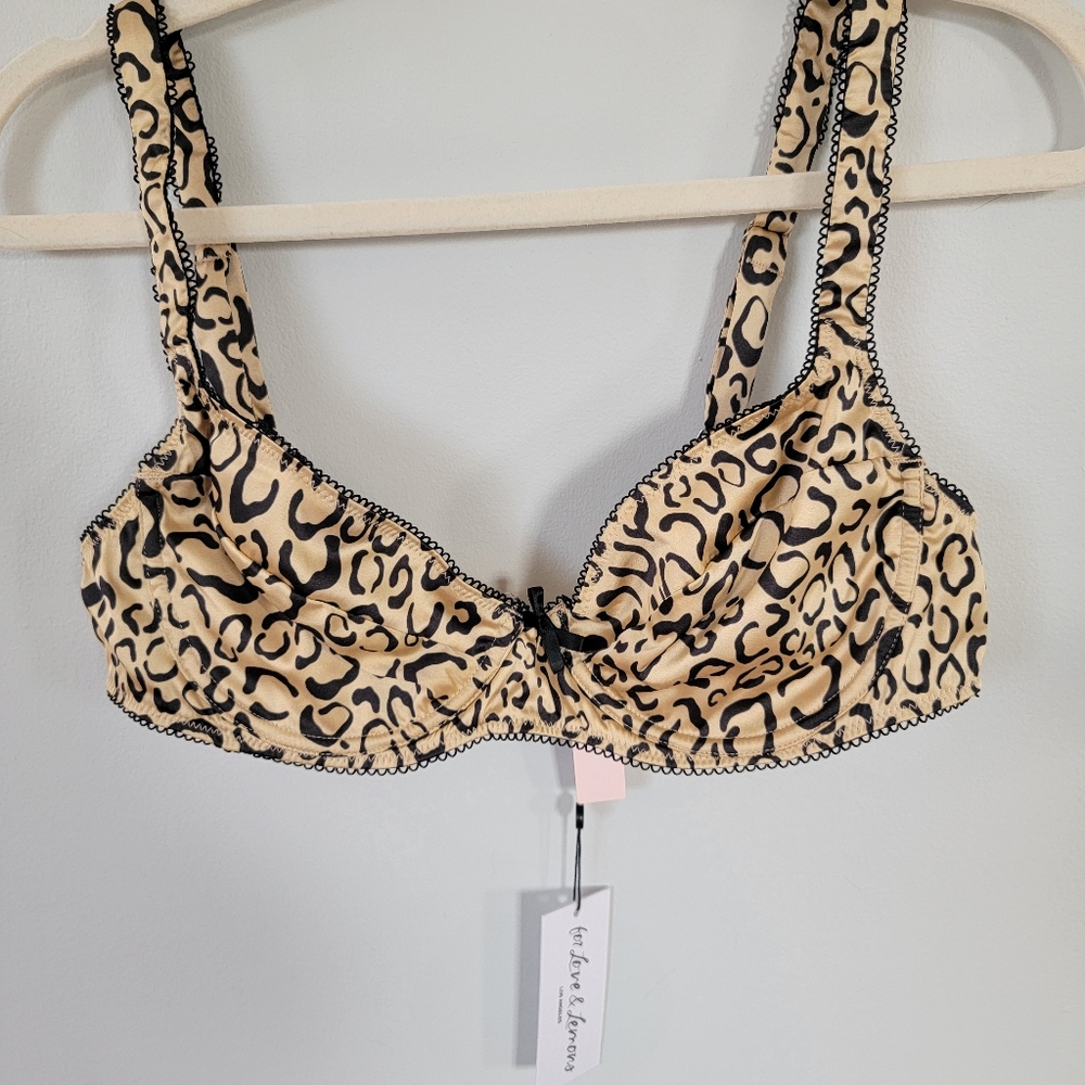 For Love And Lemons Animal Print Bra